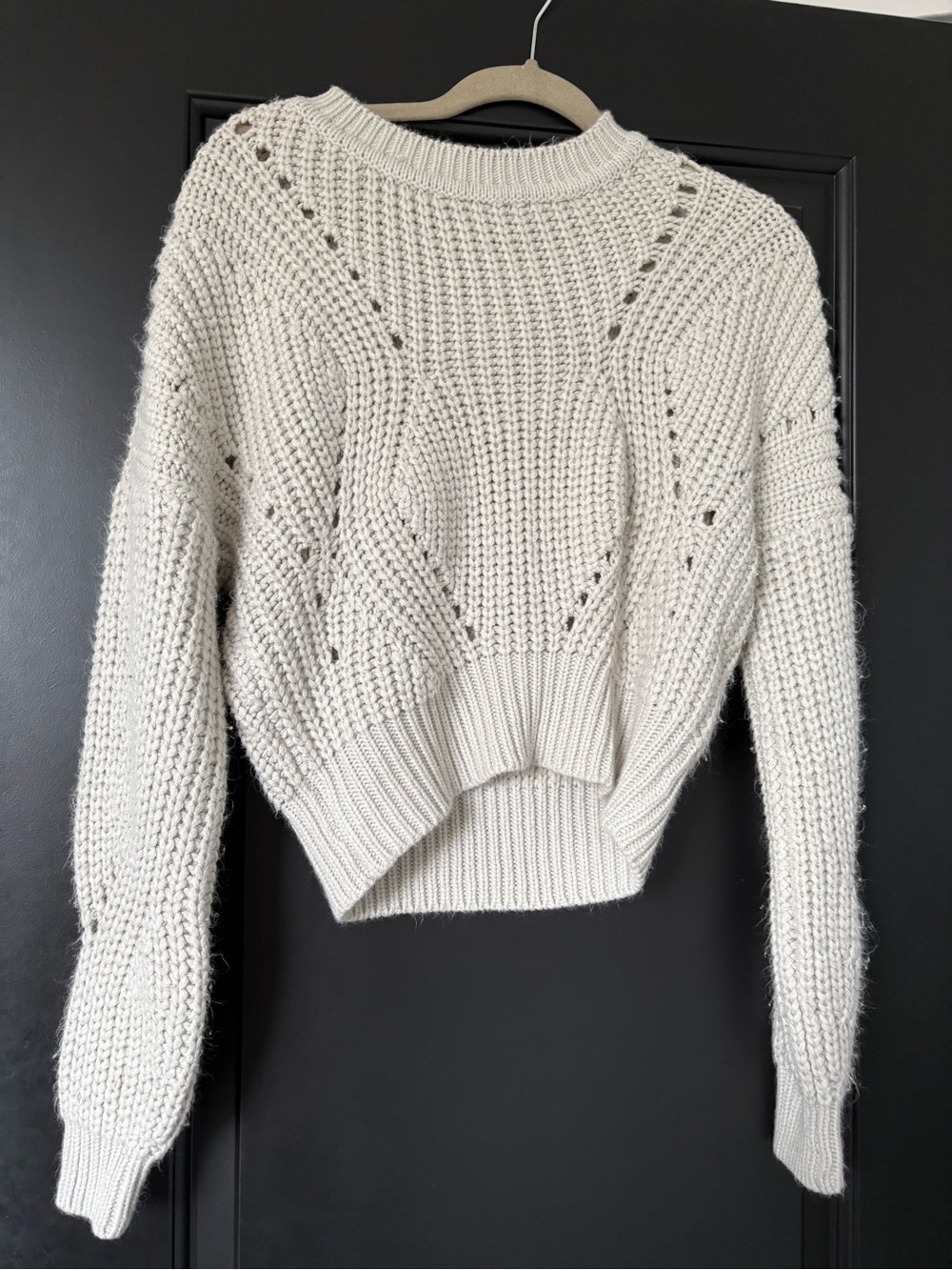 Dynamite Cream Chunky Knit Crewneck Sweater